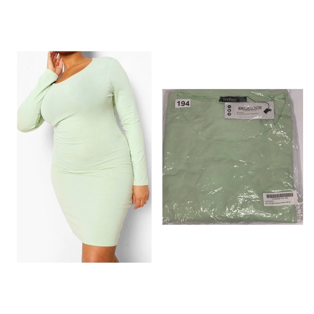 Plus Long Sleeve Bodycon Dress